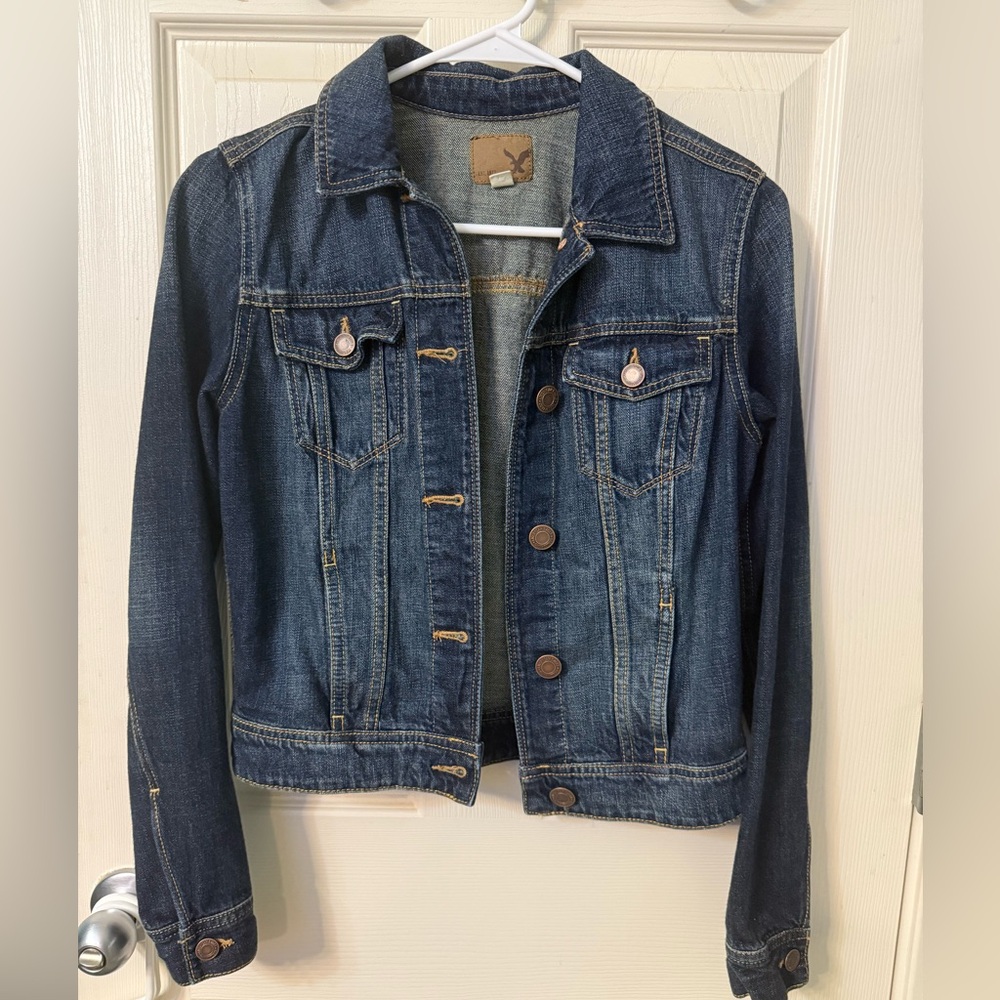 American Eagle AE Dark Wash Denim Jean Jacket